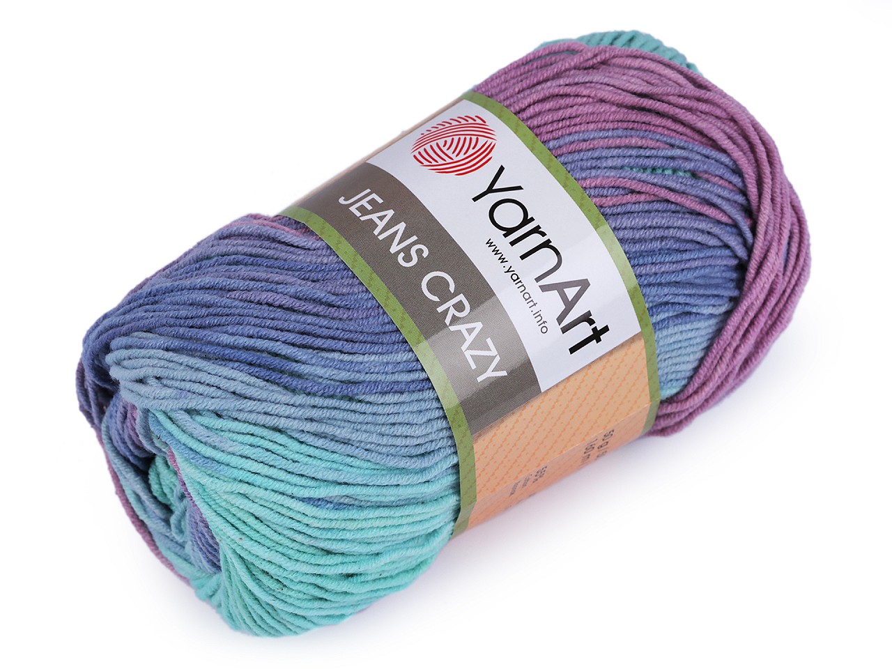 Knitting yarn Jeans Crazy 50 g, mint