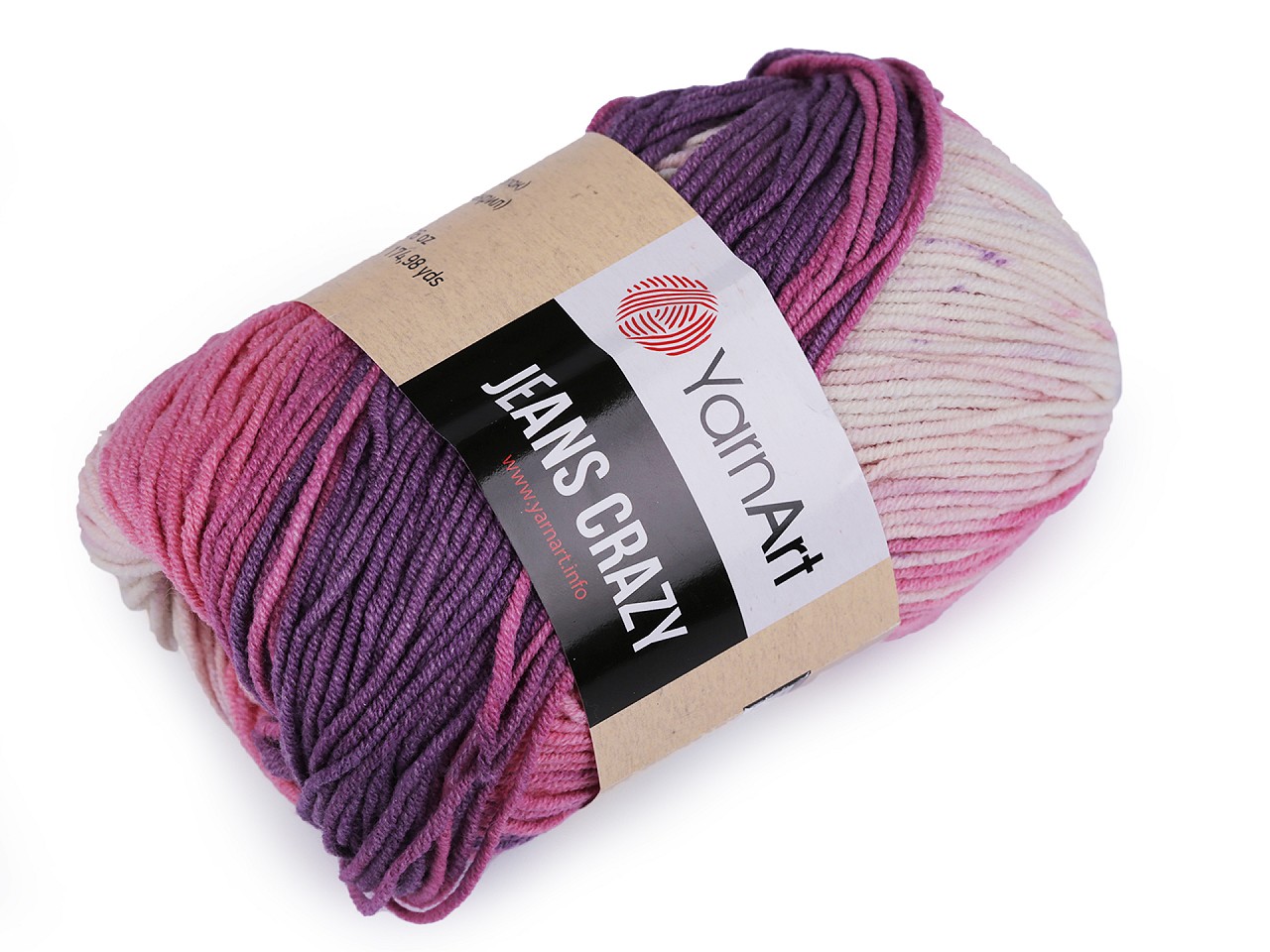 Knitting yarn Jeans Crazy 50 g, violet