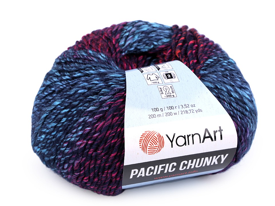 Knitting Yarn Pacific Chunky 100 g, blue