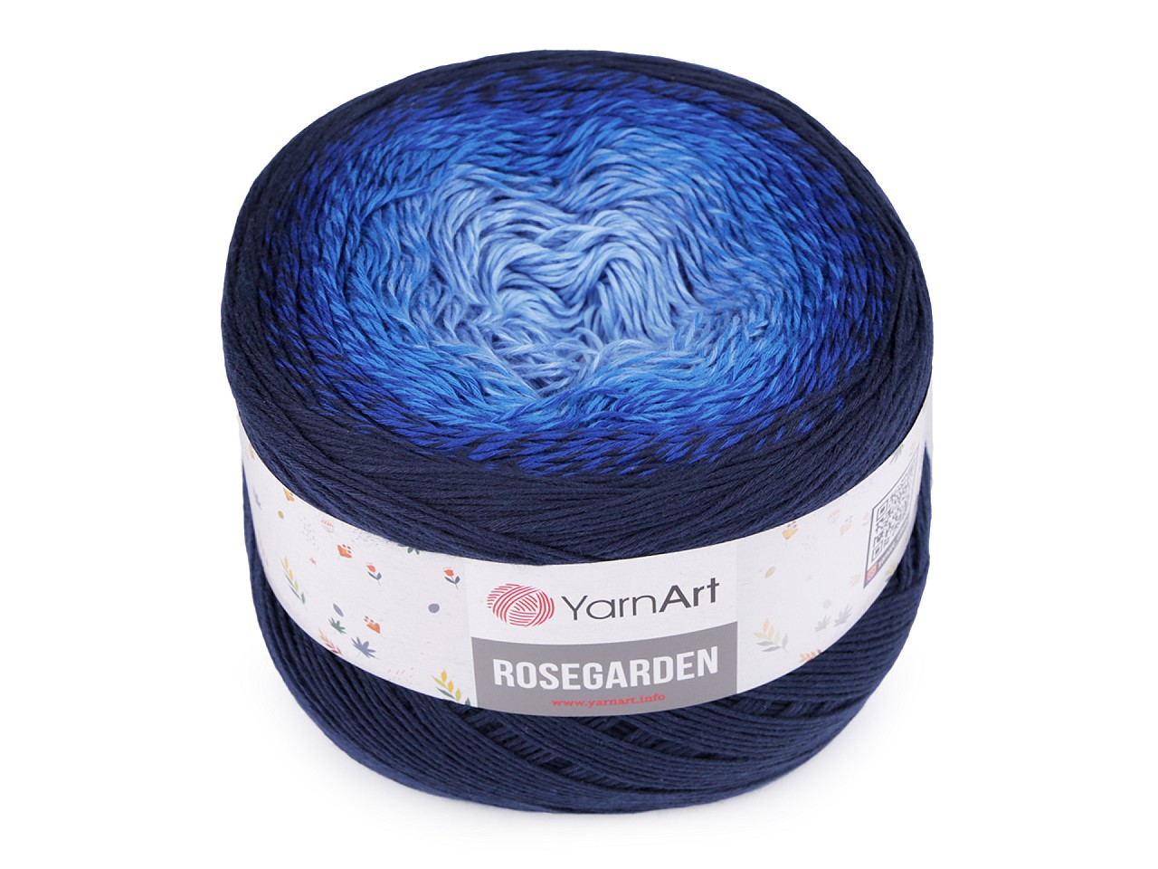 Cotton Knitting Yarn Rosegarden 250 g, blue dark