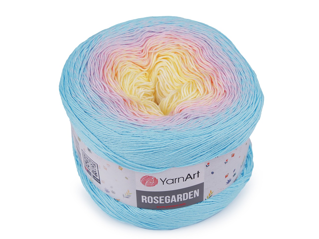 Cotton Knitting Yarn Rosegarden 250 g, forget-me-not blue