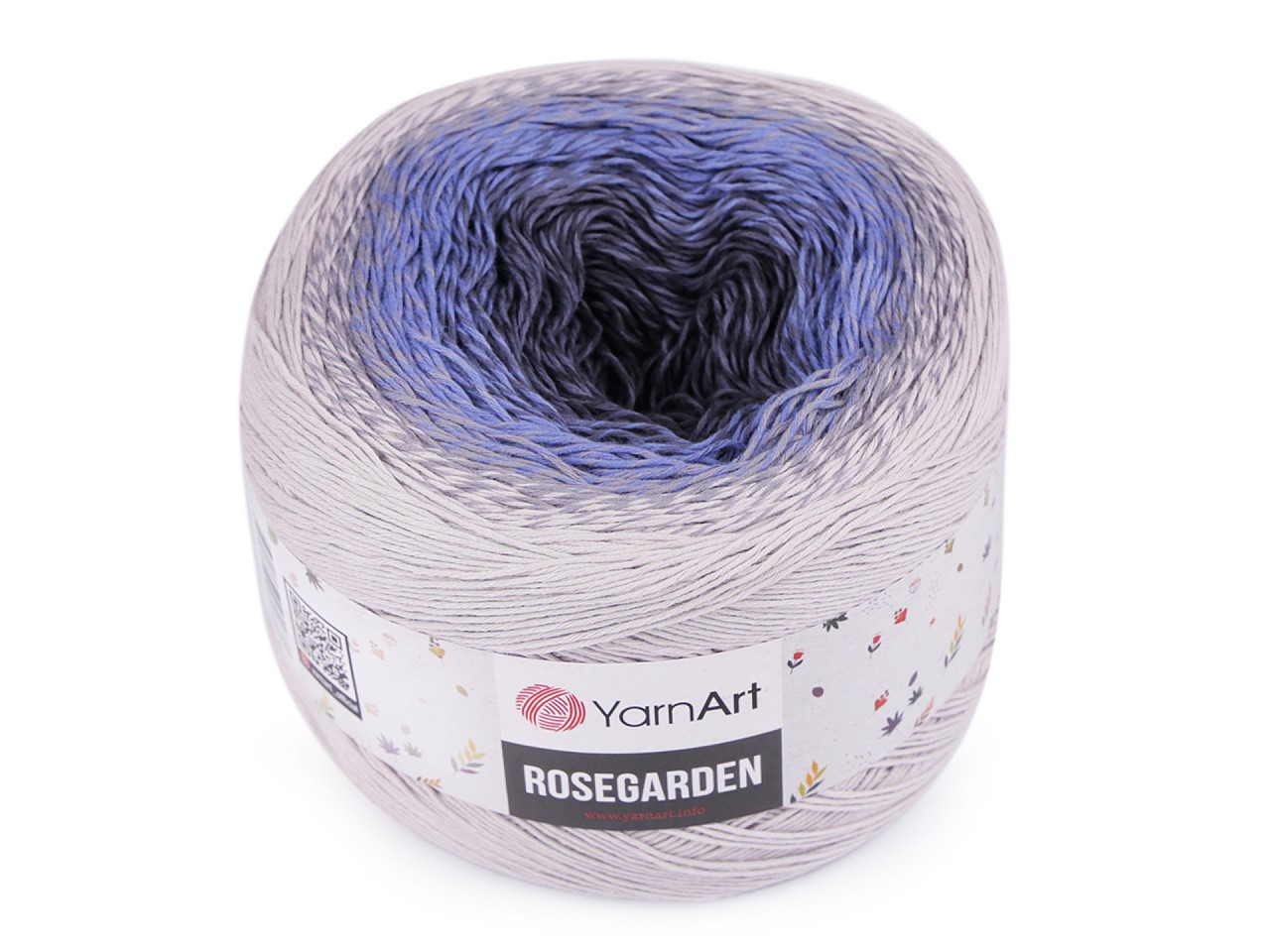 Cotton Knitting Yarn Rosegarden 250 g, very light grey