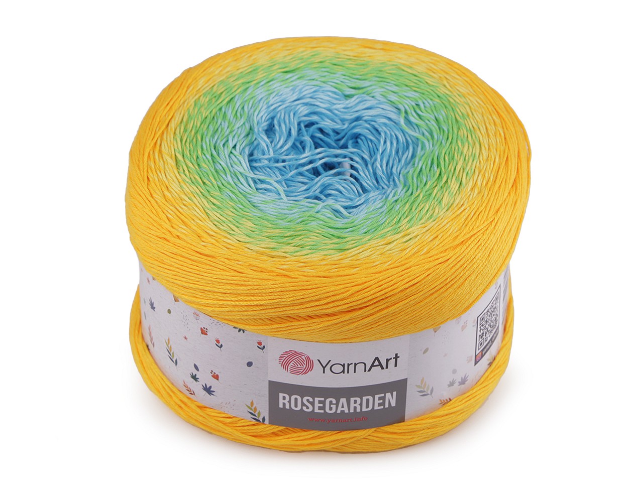 Cotton Knitting Yarn Rosegarden 250 g, orange-yellow