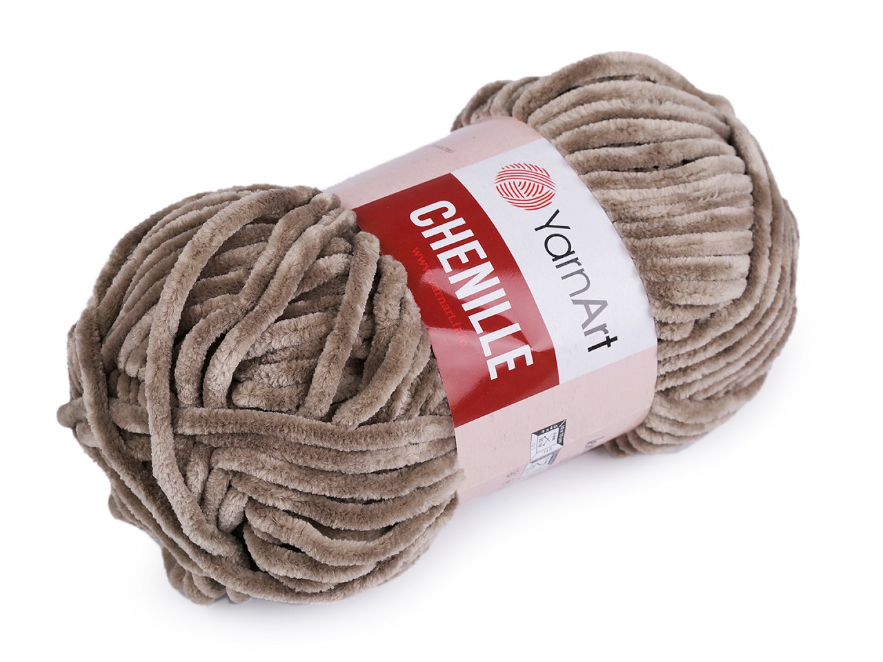 Knitting Yarn 100 g Chenille, beige