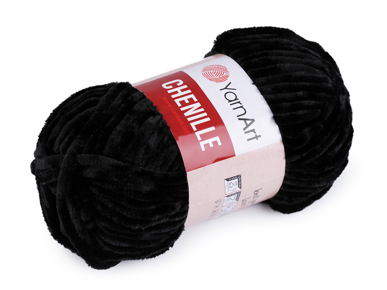 Knitting Yarn 100 g Chenille, black