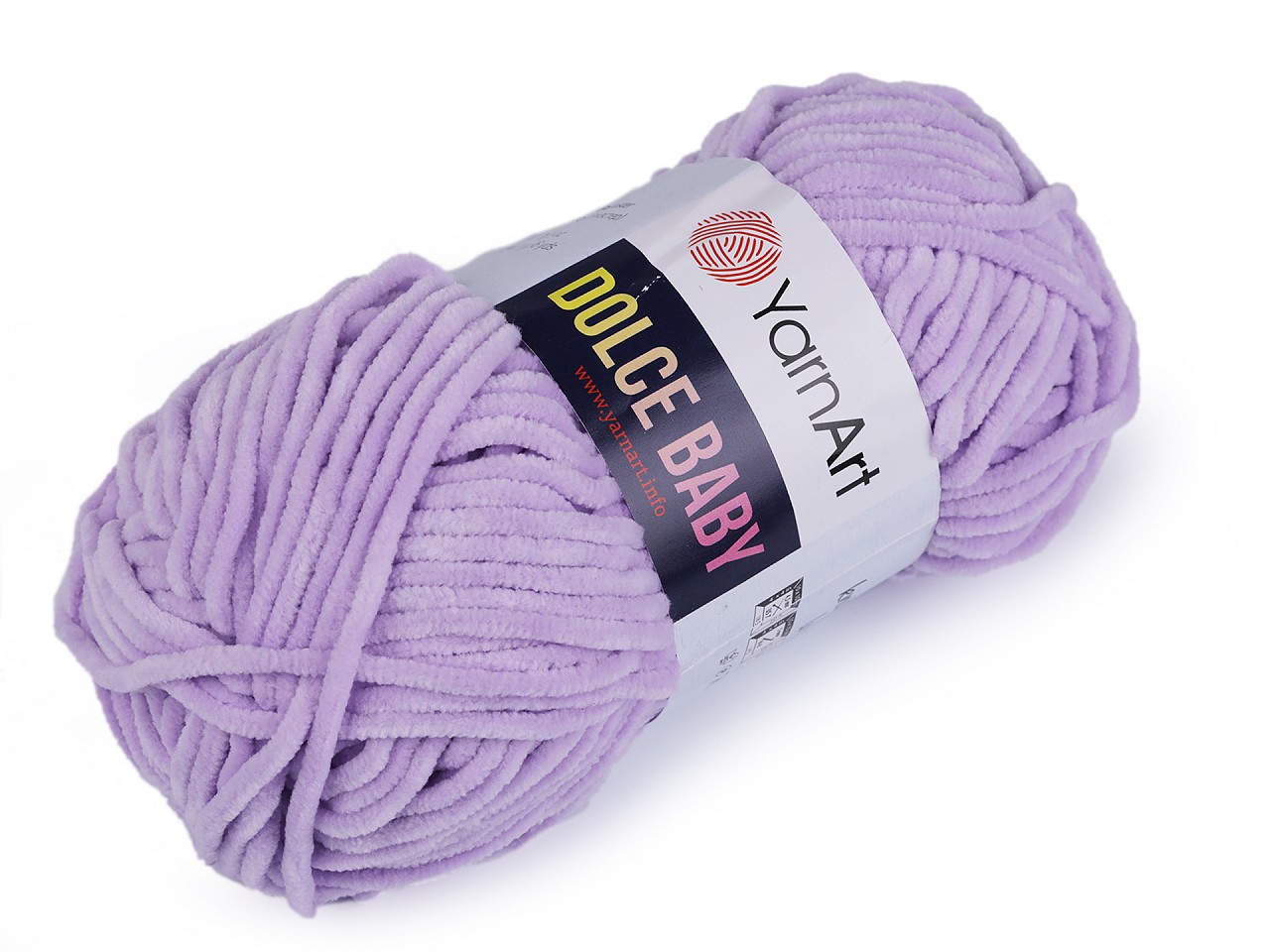 Knitting Chenille Yarn Dolce Baby 50 g, violet lilac