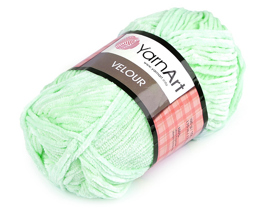 Knitting Yarn Velour 100 g, mint