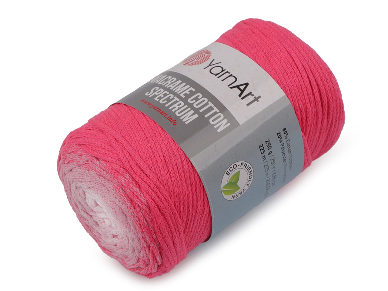 Twisted Knitting Yarn Macrame Cotton Spectrum 250 g, pink