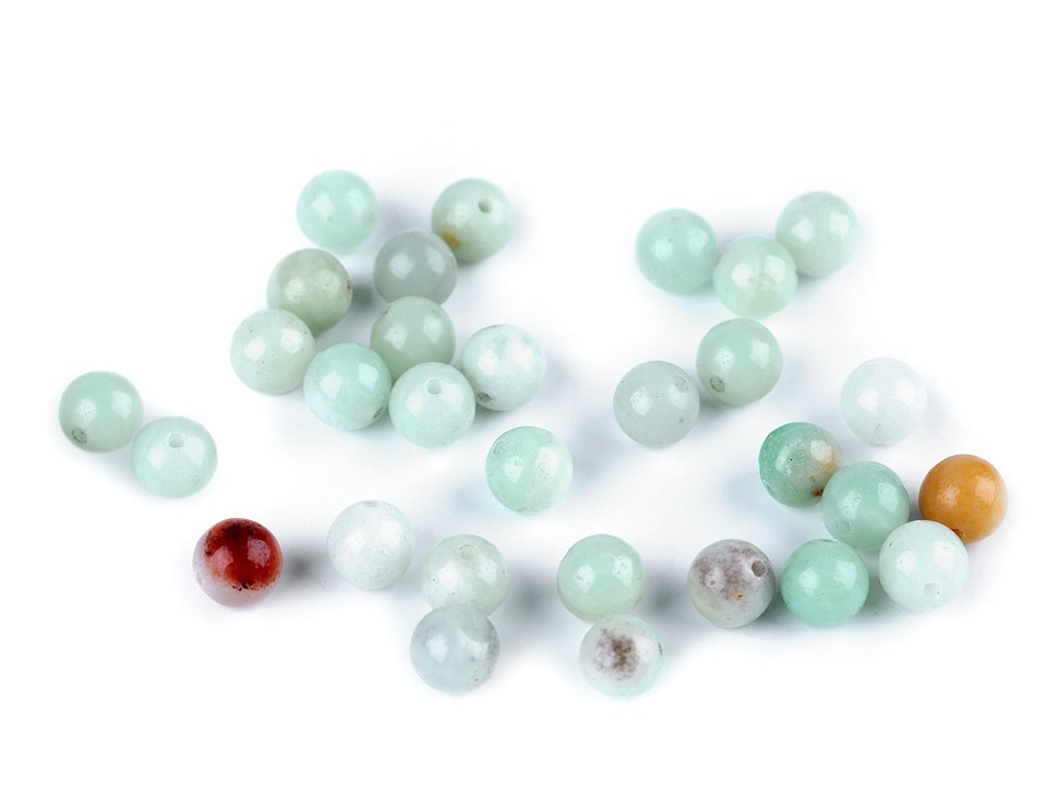 Amazonite glossy synthetic mineral Ø6 mm (package 10 pc.)