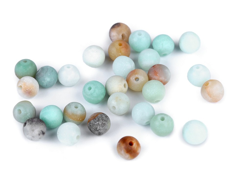 Amazonite matt synthetic mineral Ø6 mm (package 22 pc.)