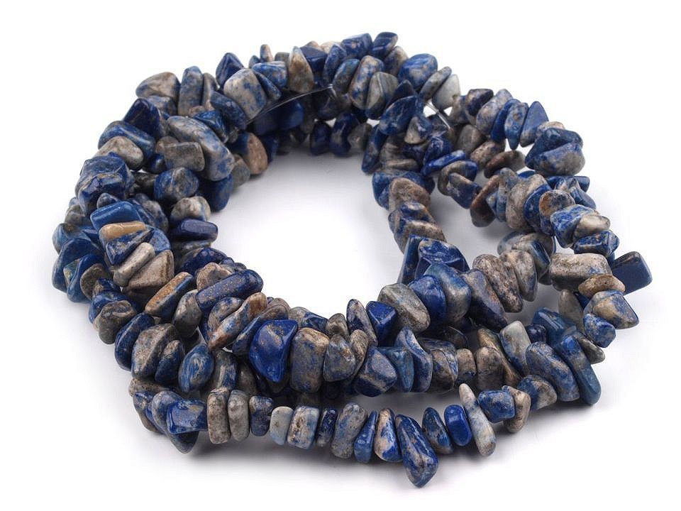 Mineral Chip Beads Sodalite on Nylon String