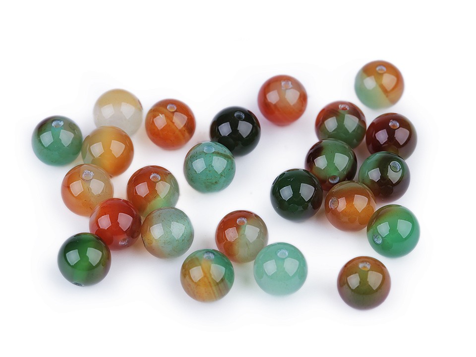 Synthetic Mineral Beads Multicolor Agate Ø8 mm (package 10 pc.)