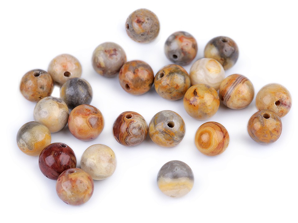 Natural Mineral / Gemstone Beads Yellow Agate Ø8 mm (package 15 pc.)