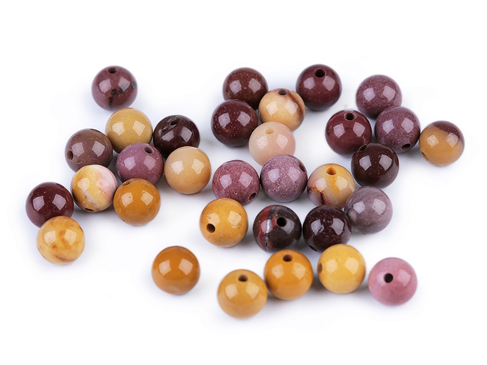 Natural Mineral / Gemstone Beads Jasper Mookait Ø6 mm (package 10 pc.)