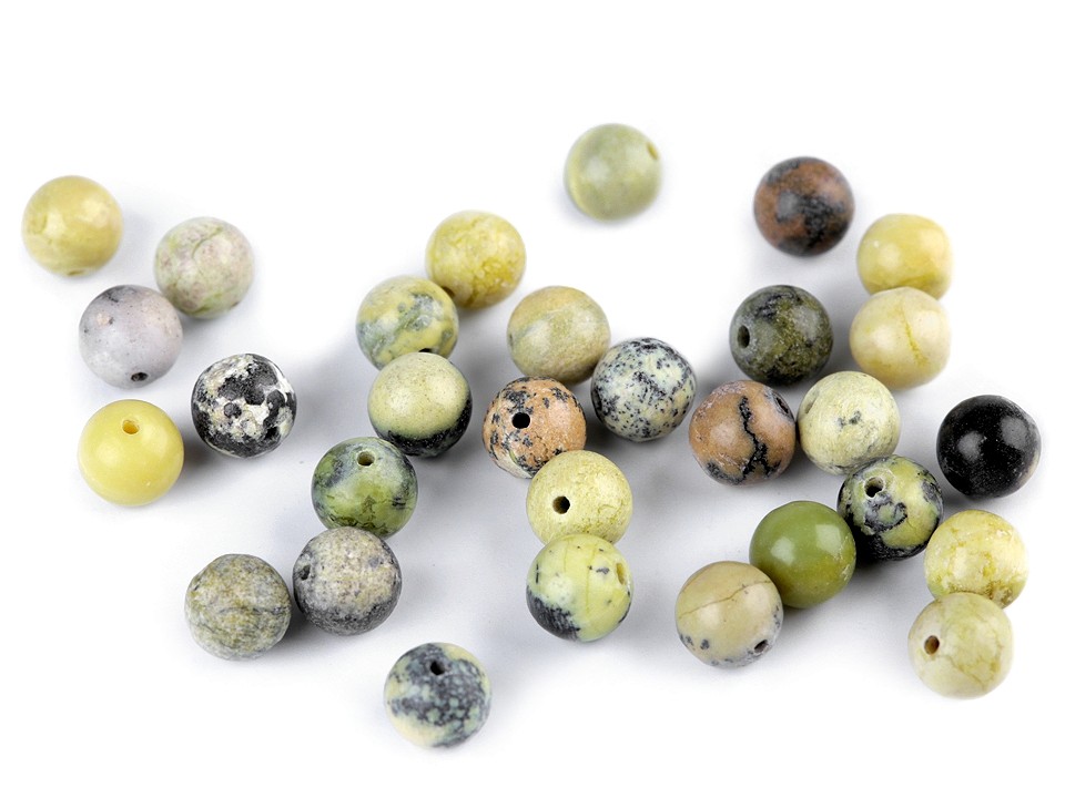 Mineral beads Jasper yellow Ø6 mm (package 10 pc.)