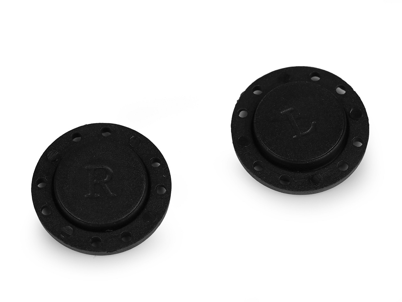 Magnetic Button Ø23 mm, black, 2 set