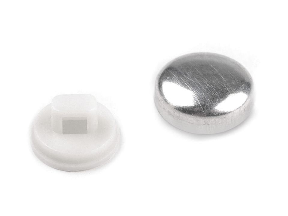 Self-cover Button size 16, white, 100 set