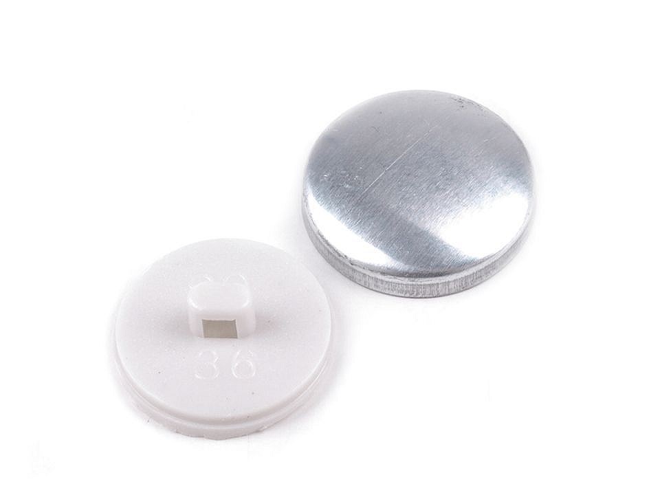 Self Cover Button size 36, white, 100 set