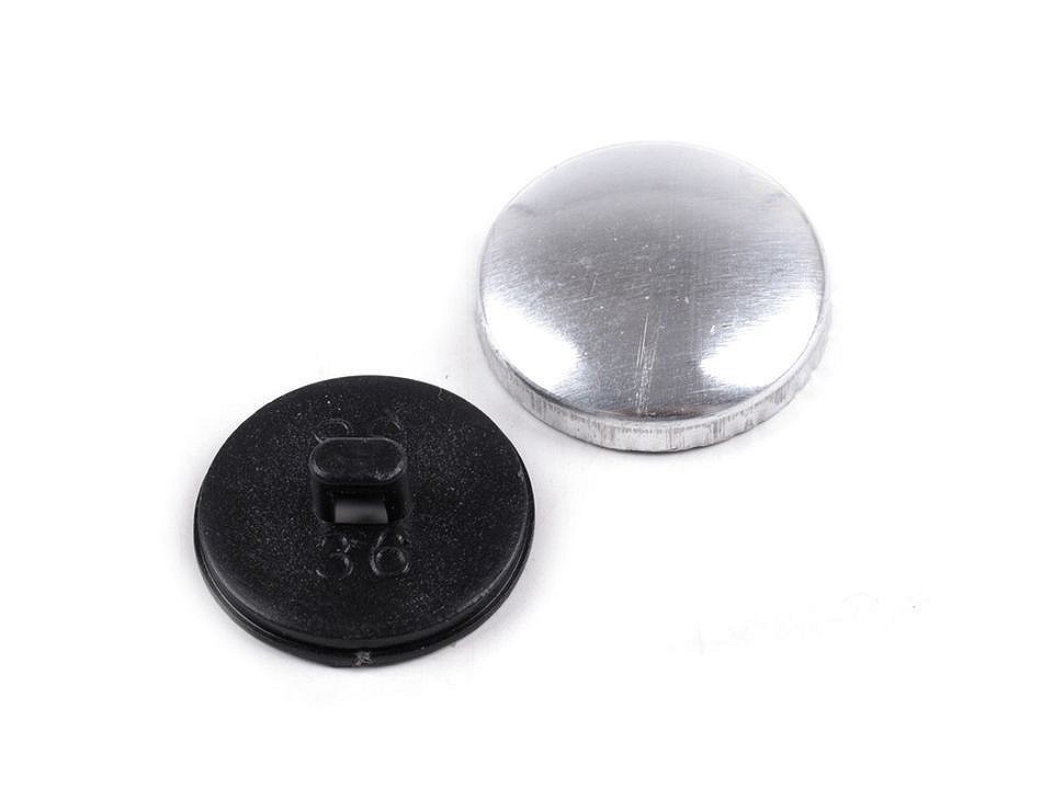 Self Cover Button size 36, black, 100 set