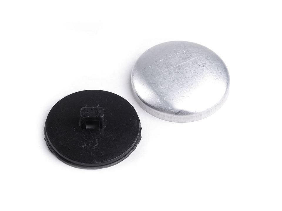 Self Cover Button size 44, black, 20 set