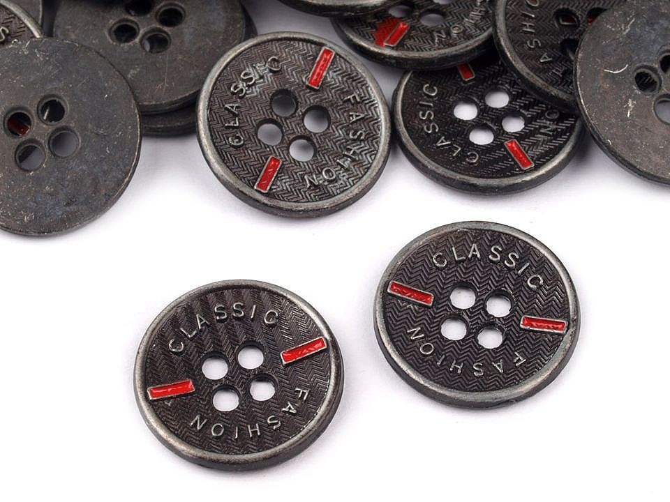 Metal Button Classic size 26, nickel antik, 50 pc.