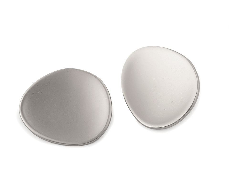 Metal Button size 54, nickel, 2 pc.