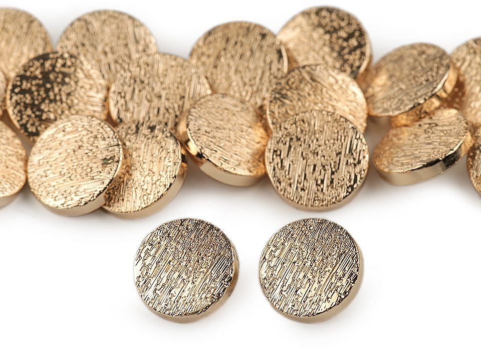 Metal Button 28, gold lt., 5 pc.