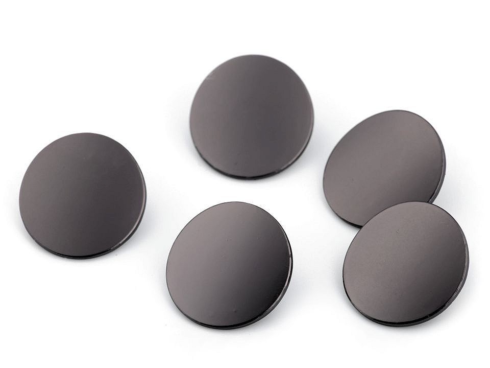 Metal Button size 32, black nickel, 5 pc.