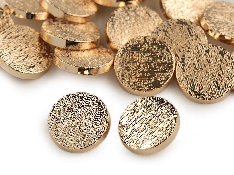 Metal Button 36, gold lt., 5 pc.