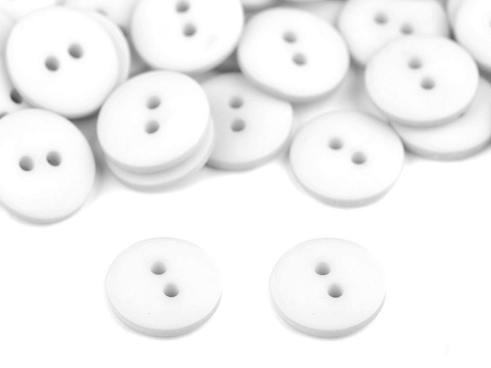 Button size 24, white, 10 pc.