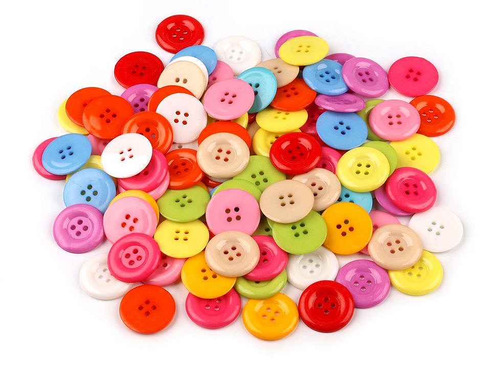 Button B colorful mix size 40, mix, 20 pc.