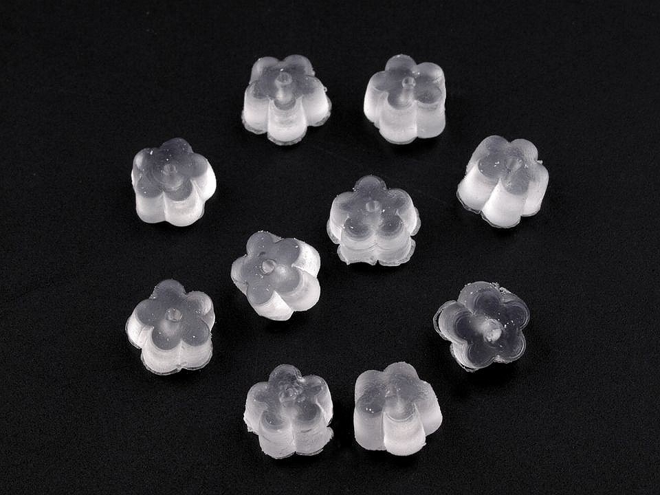 Earring Stoppers 3x5 mm, Transparent, 5 g