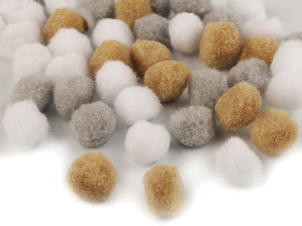 Pom Pom Ø20 mm, beige, 1 bag