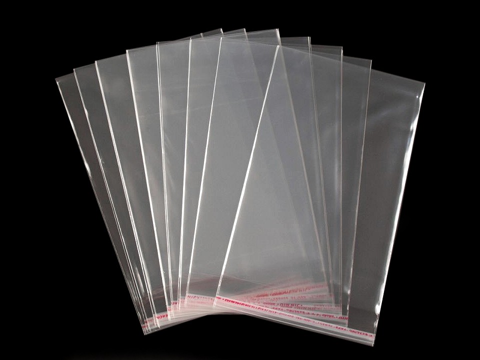 Clear Plastic Self-Adhesive Seal Bags 13x20 cm (package 100 pc.)