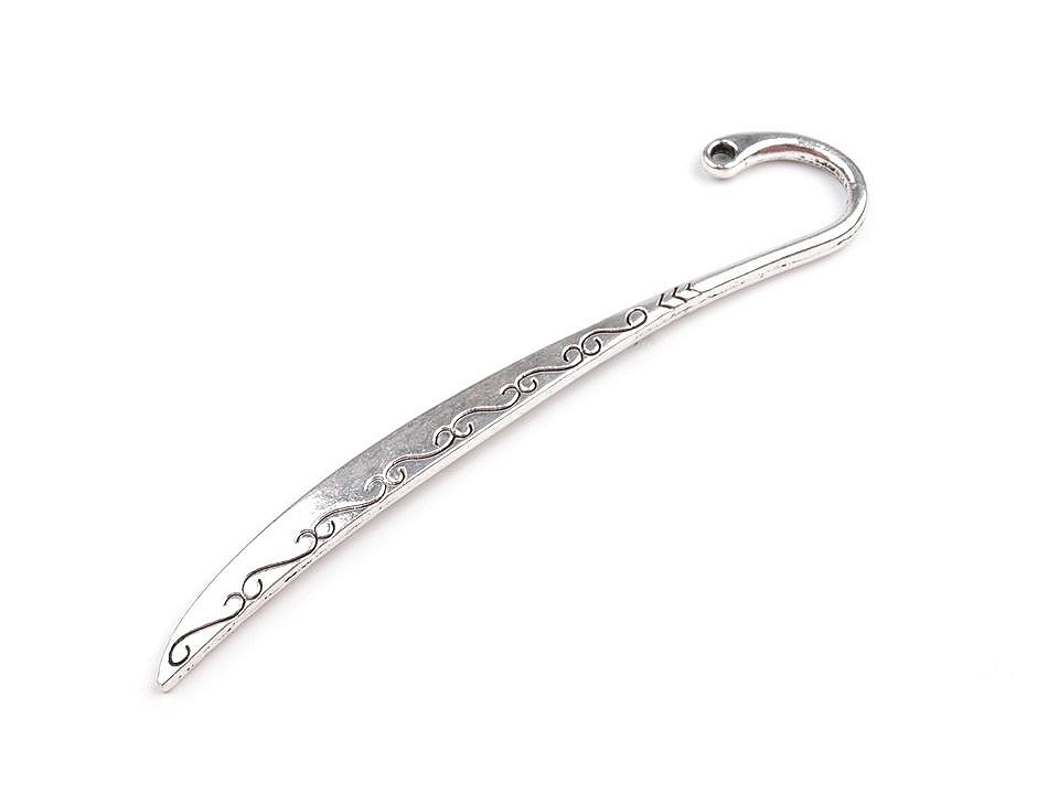 Metal Bookmark 5x85 mm, platinum