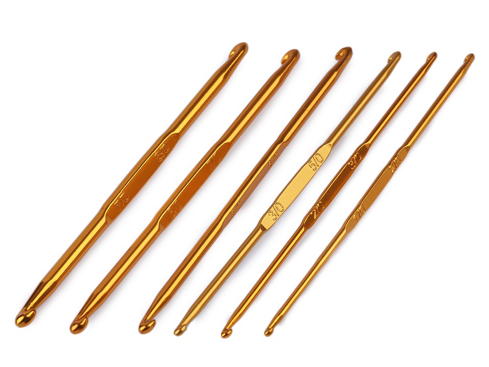 Set of Double Sided Crochet Hooks, copper