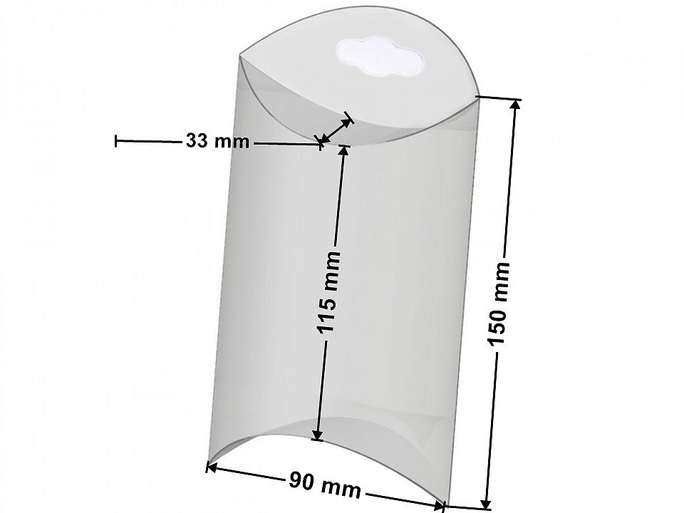 Clear Packaging Box with Hang Hole 10x15 cm, Transparent, 5 pc.