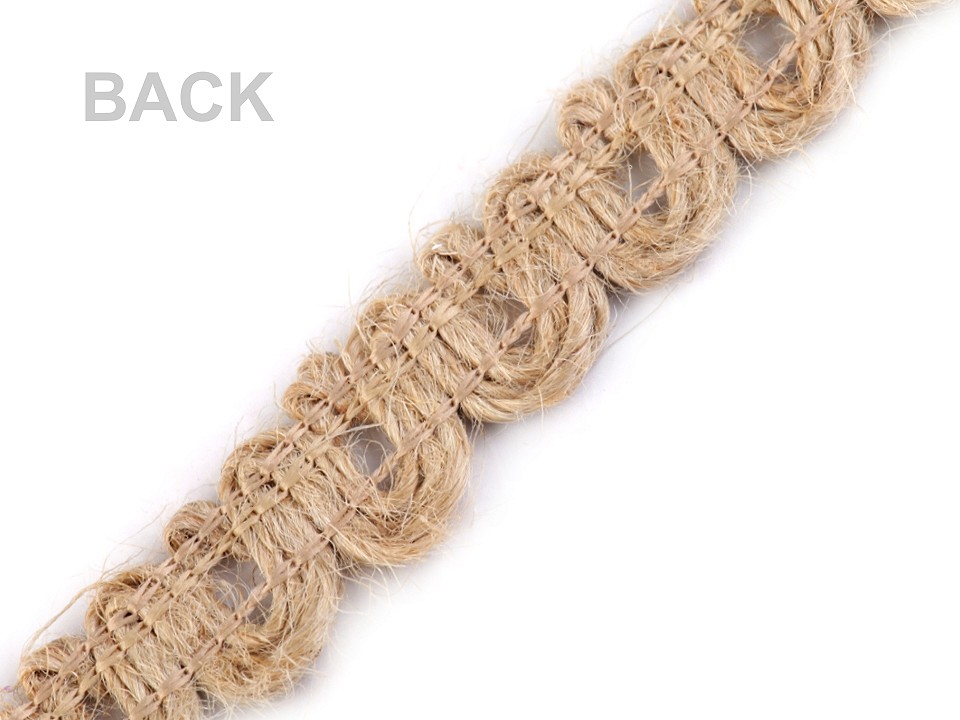 Jute Braid Trimming width 12 mm, natural burlap, 9 m