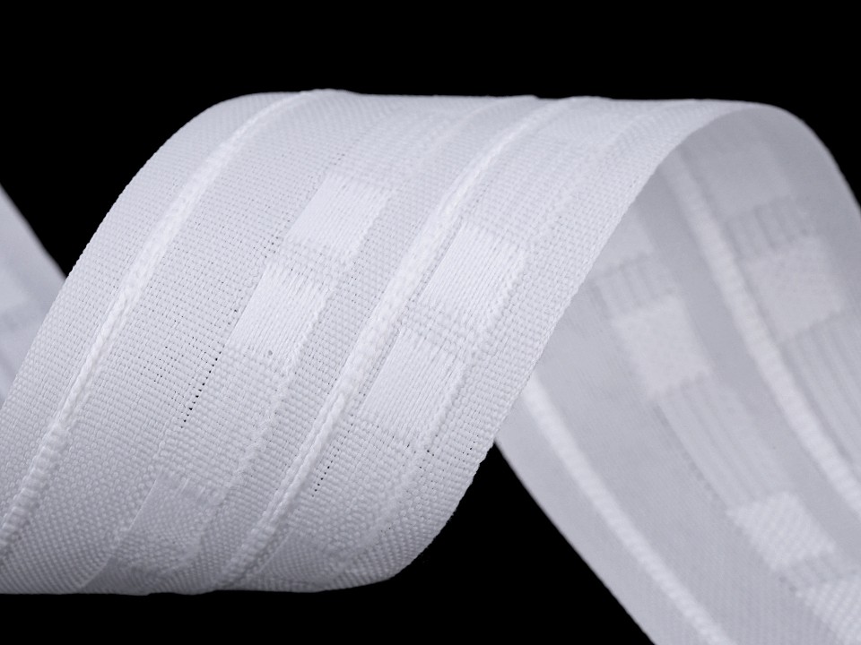 Curtain Heading width 50 mm pencil pleat drapery, white, 50 m