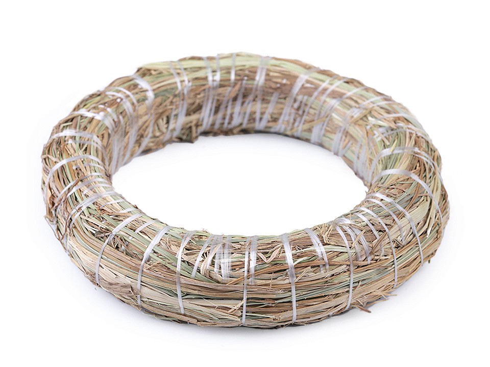 Straw Wreath Ø20 cm, ivory