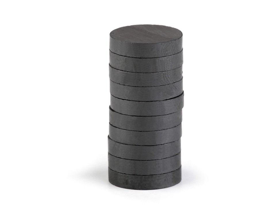 Magnet Ø15 mm, anthracite, 20 pc.