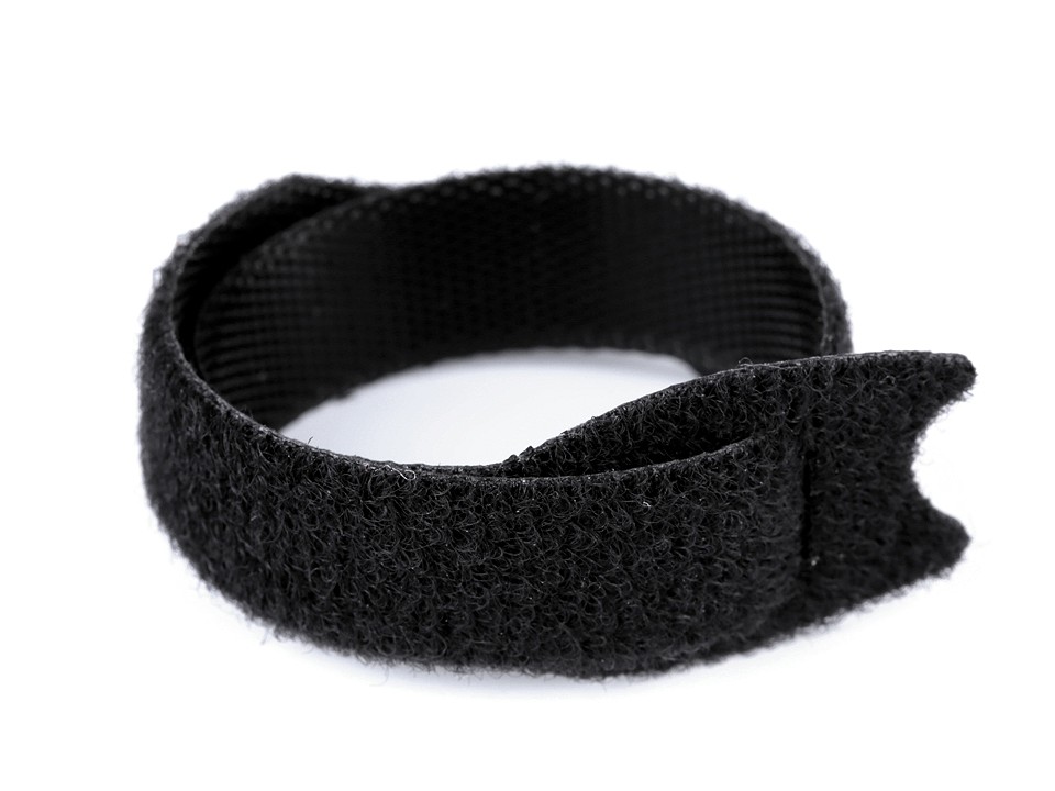 Velcro Cable Tie length 20 cm, black, 10 pc.