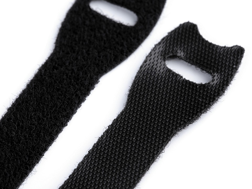 Velcro Cable Tie length 20 cm, black, 10 pc.