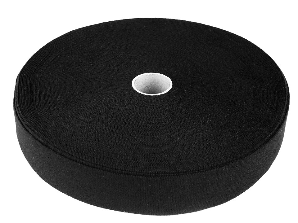 Hook and Loop Fastener Tape Low Profile width 50 mm, black, per metre