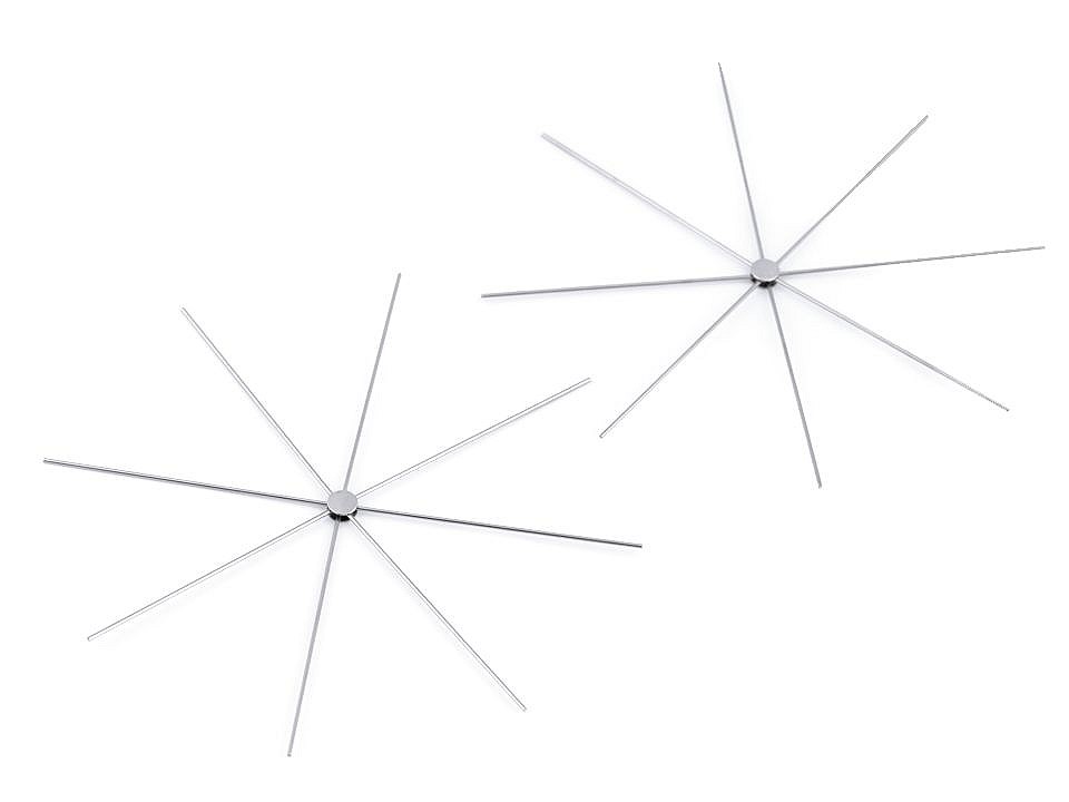 Wire Star / Snowflake for Beading DIY Ø10 cm, platinum, 2 pc.