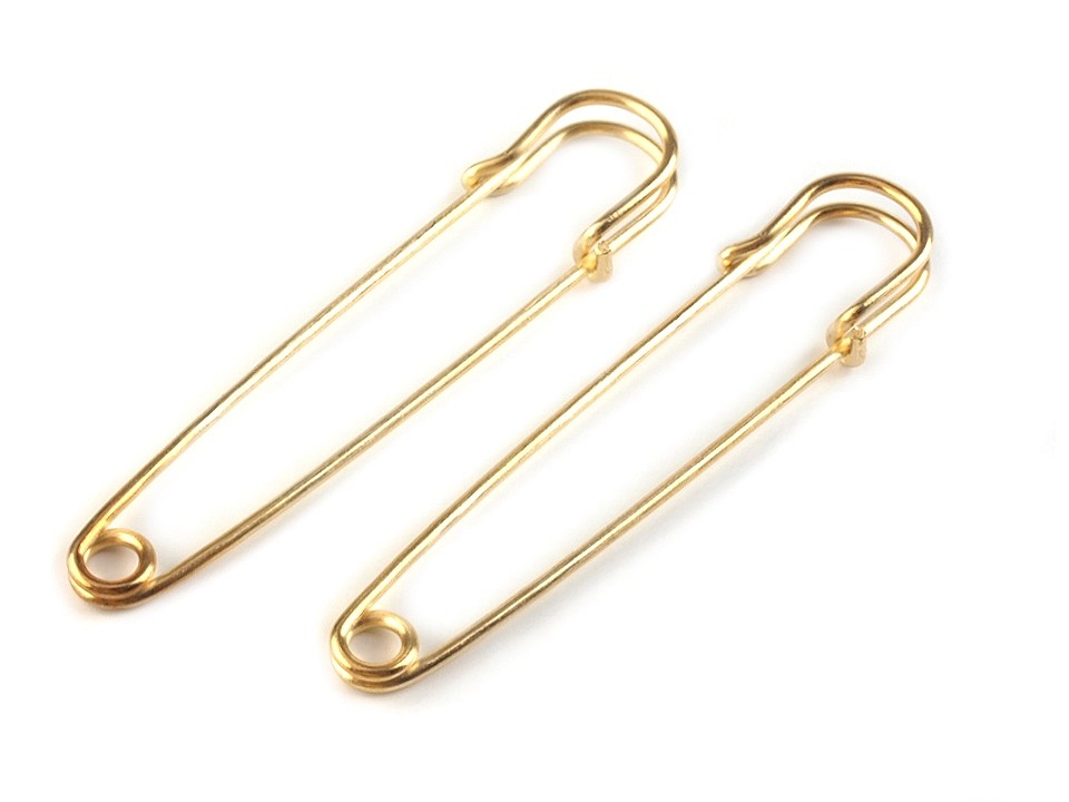 Oversized Safety Pin 13x75 mm, gold