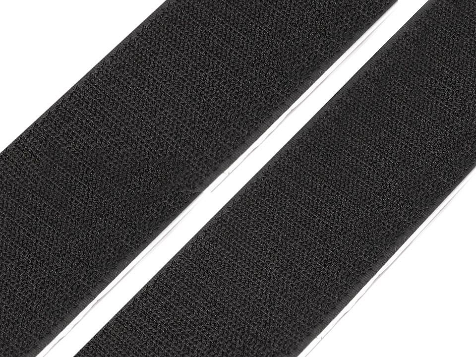 Adhesive Hook Tape, width 50 mm, Black, per metre