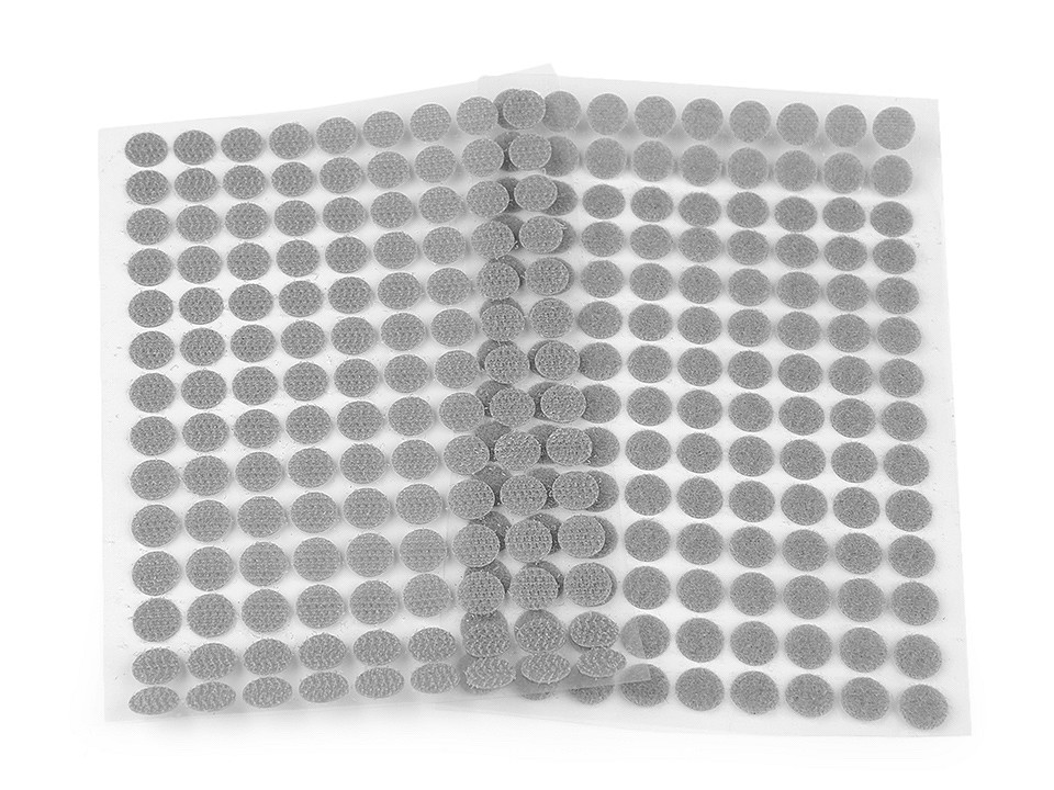 Hook And Loop Self Adhesive Circles / Dots Ø10 mm, dove grey