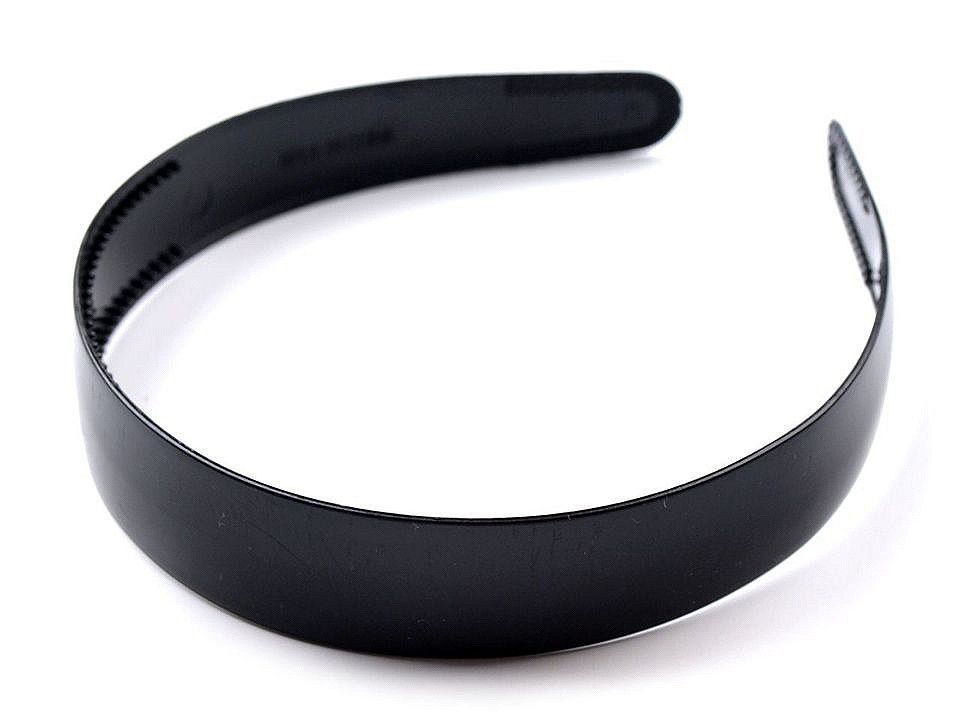 Wide Plastic Headband 2nd quality, black, 2 pc.