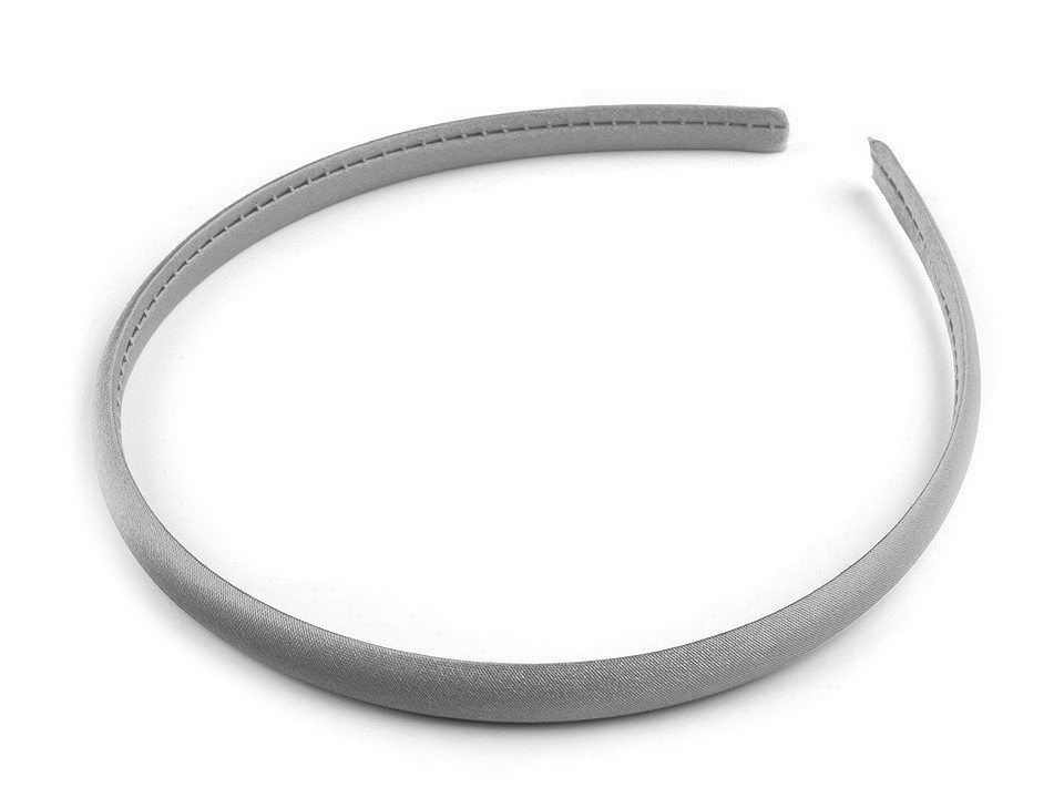 Satin Headband, very light grey